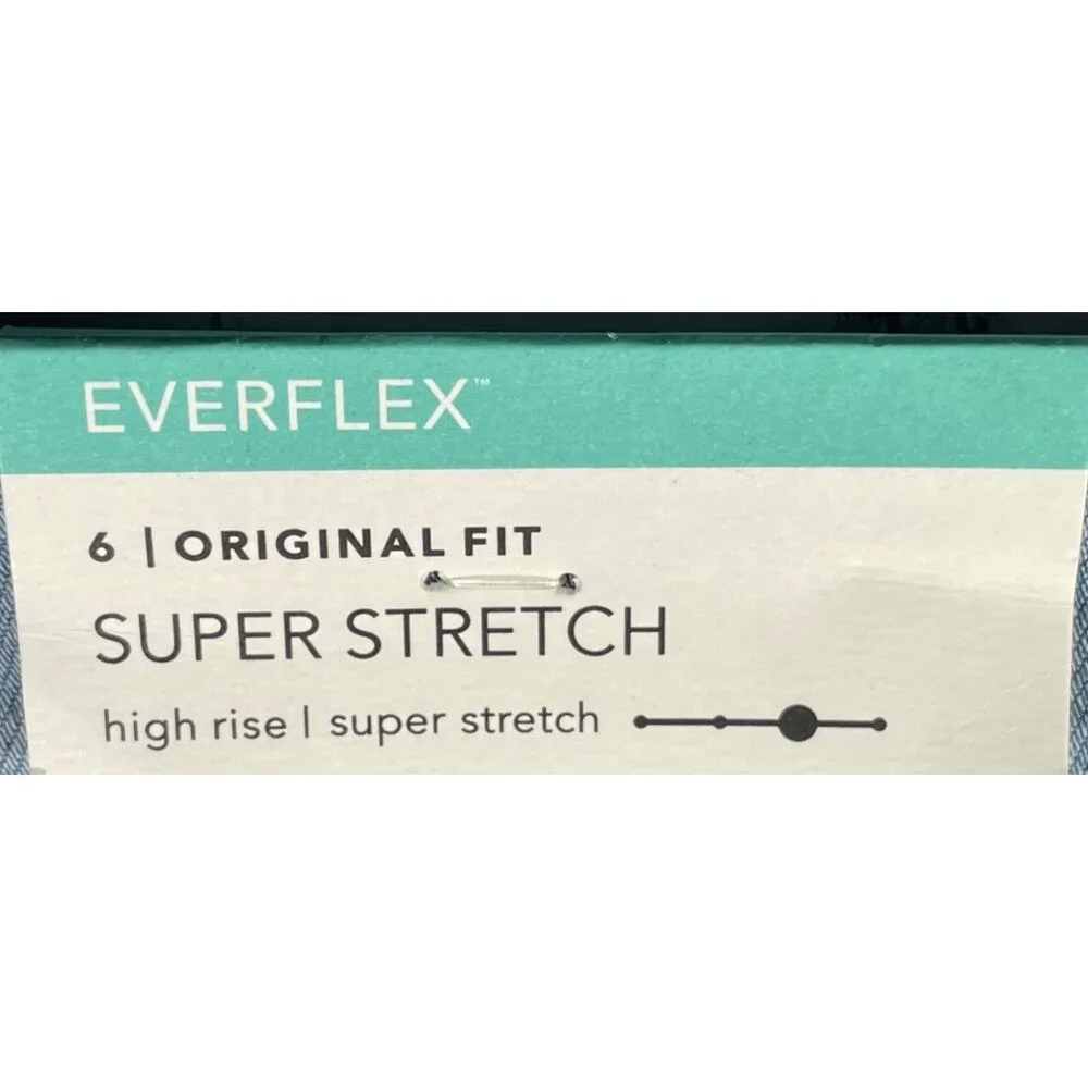 Everflex Womens High-Rise Super Stretch Denim Bermuda Shorts Size 6 - Picture 4 of 6